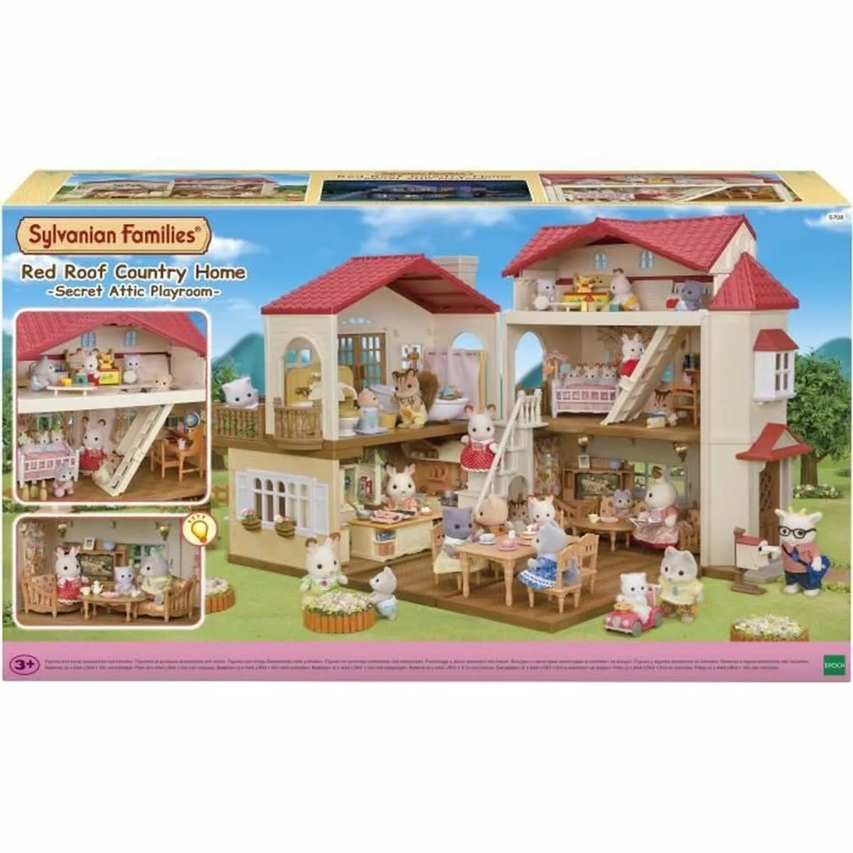PLAYSET SYLVANIAN FAMILIES RED ROOF COUNTRY HOME CASA DE MINIATURA CONEJO