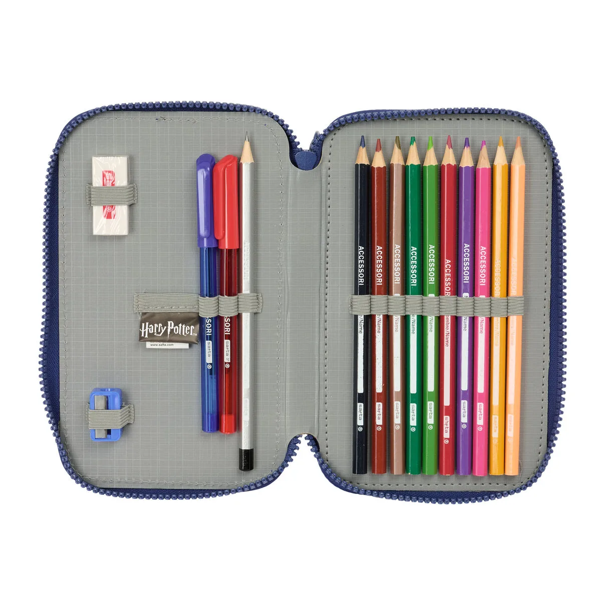 Plumier double harry potter captain blue marine 12 5 x 19 5 x 4 cm plumier double 29 pieces s431182833