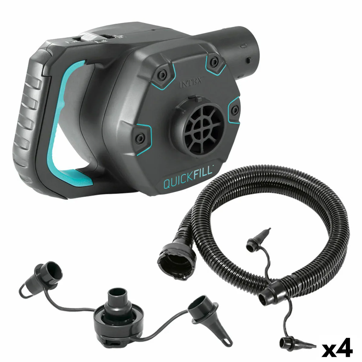 BOMBA DE AIRE ELÉCTRICA INTEX QUICK FILL INVERTIBLE 220-240 V 4 UNIDADES