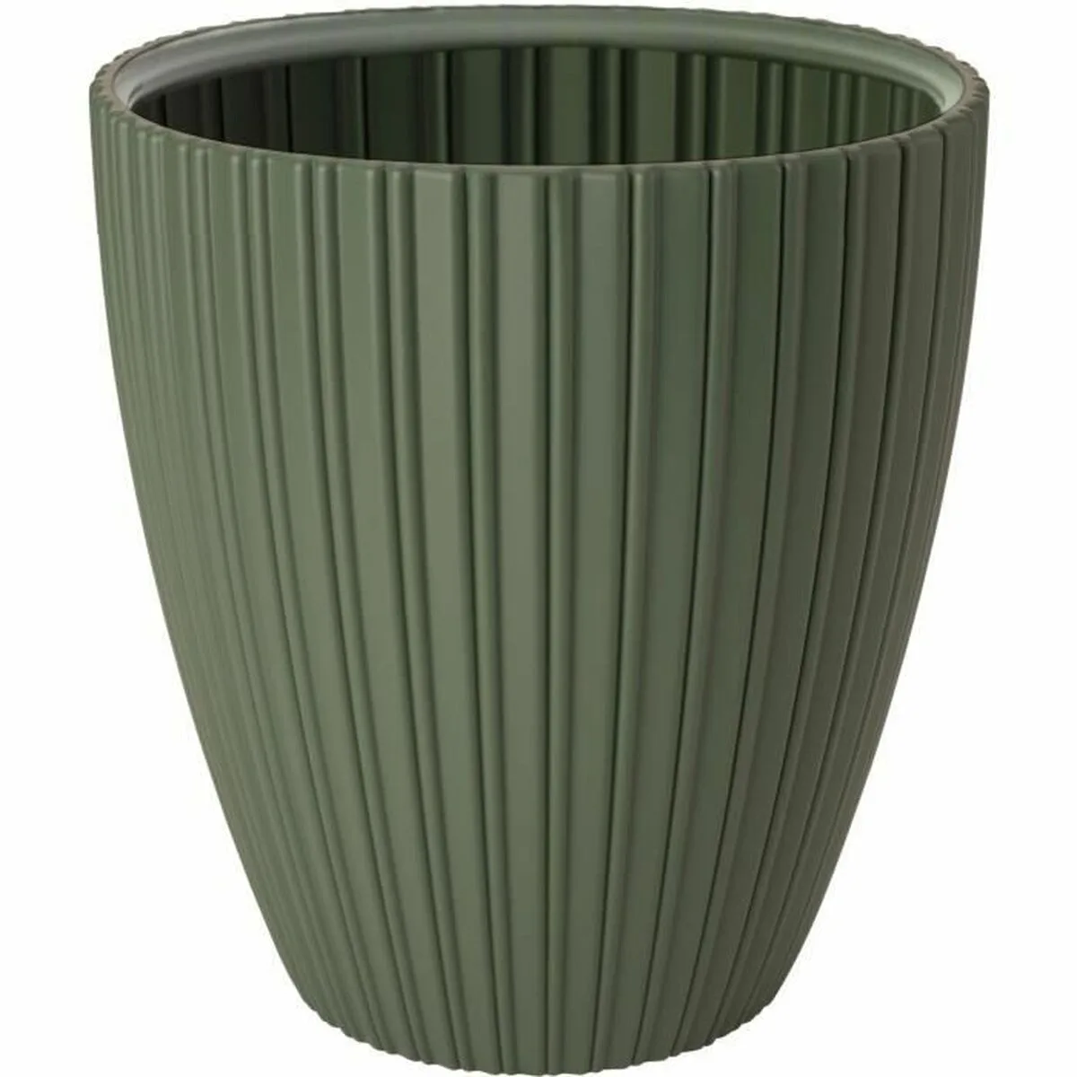 MACETA GARDEN ID FANCY VERDE POLIETILENO 40 X 42 CM