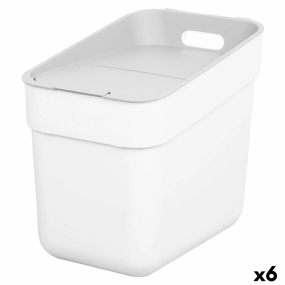 CUBO DE BASURA CURVER BLANCO PLÁSTICO 20 L (6 UNIDADES)
