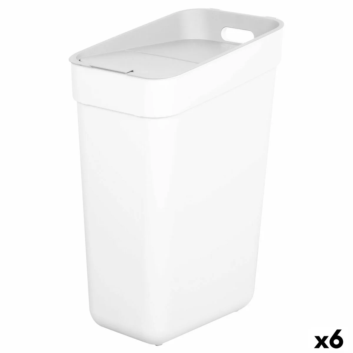 CUBO DE BASURA CURVER BLANCO PLÁSTICO 30 L (6 UNIDADES)