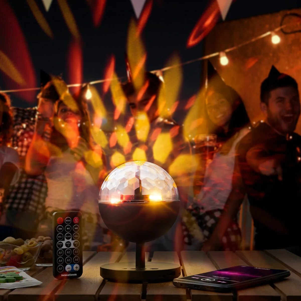 PROYECTOR LED RECARGABLE CON ALTAVOZ ISTARLYT INNOVAGOODS