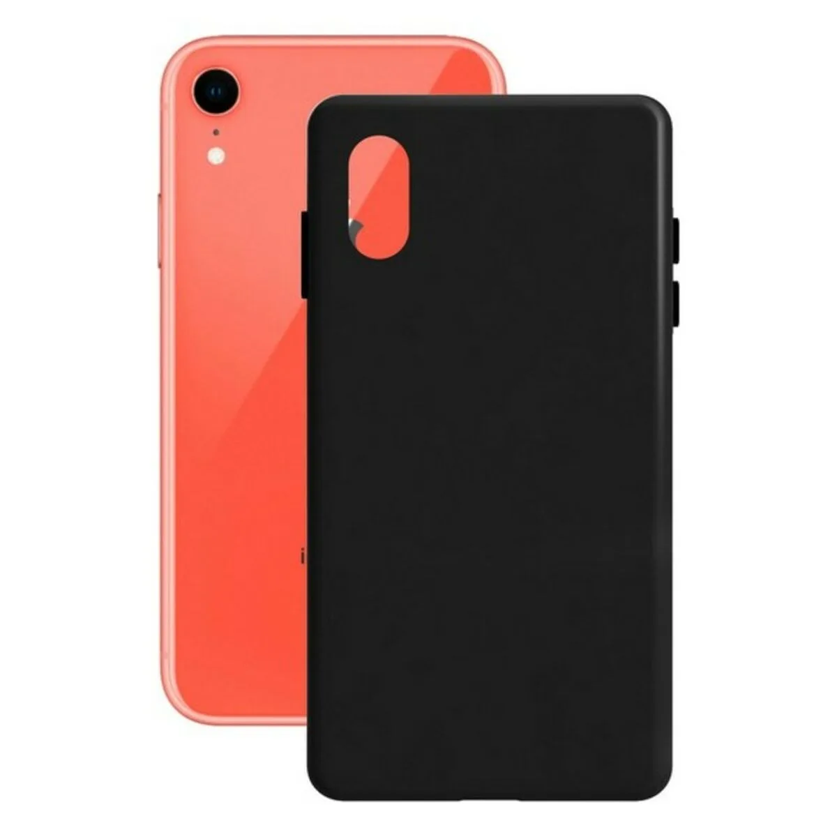 FUNDA PARA MÓVIL IPHONE XR KSIX NEGRO RÍGIDA IPHONE XR