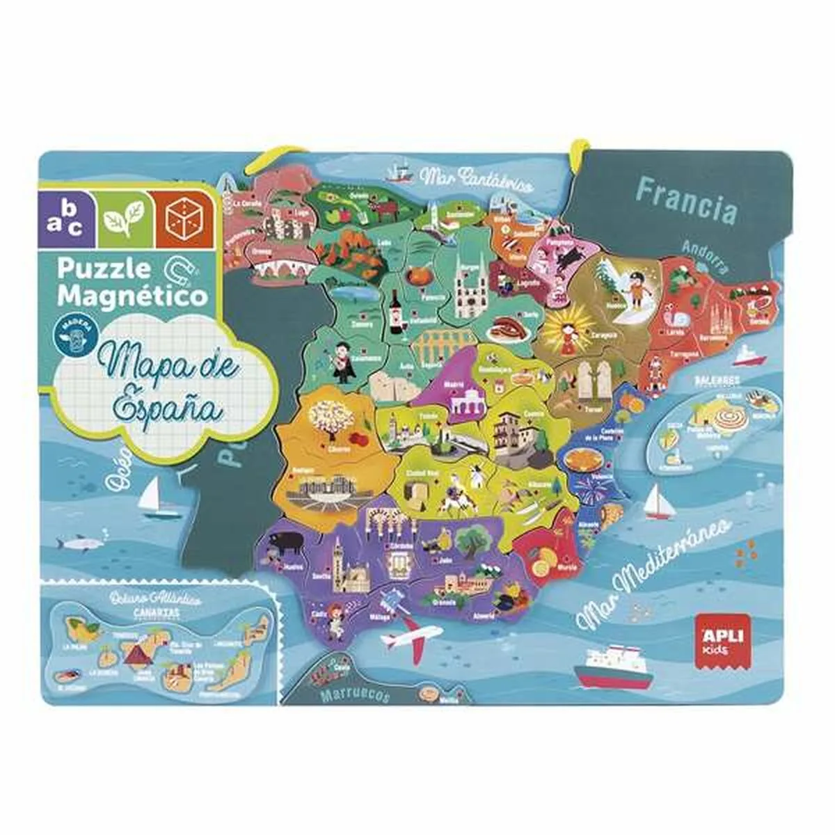 PUZZLE APLI ESPAÑA MAGNÉTICO 50 PIEZAS