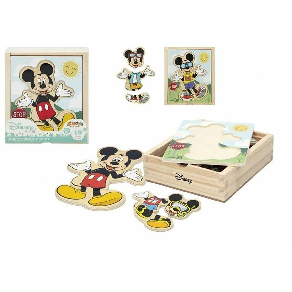 PUZZLE INFANTIL DE MADERA DISNEY MADERA (19 PCS)