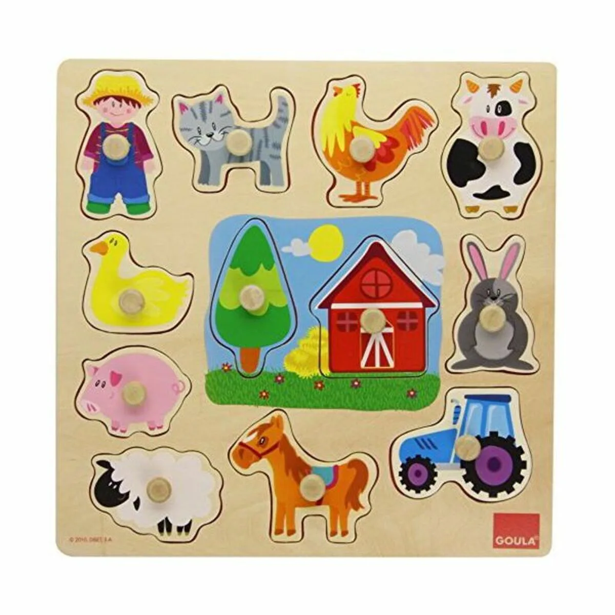 PUZZLE INFANTIL DE MADERA GOULA 53025 (12 PCS)