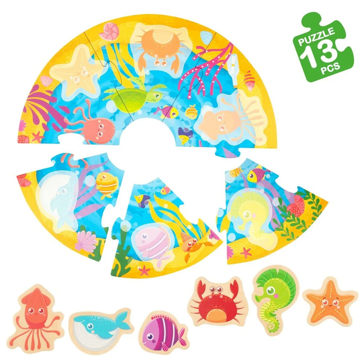PUZZLE INFANTIL LISCIANI GIOCHI 33 X 1 X 32 CM MARINO 6 PIEZAS 13 PIEZAS (6 UNIDADES)