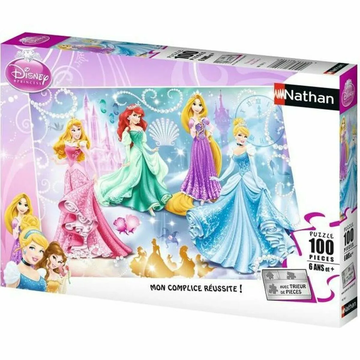 PUZZLE NATHAN SPARKLING PRINCESSES 36 X 26 CM 100 PIEZAS