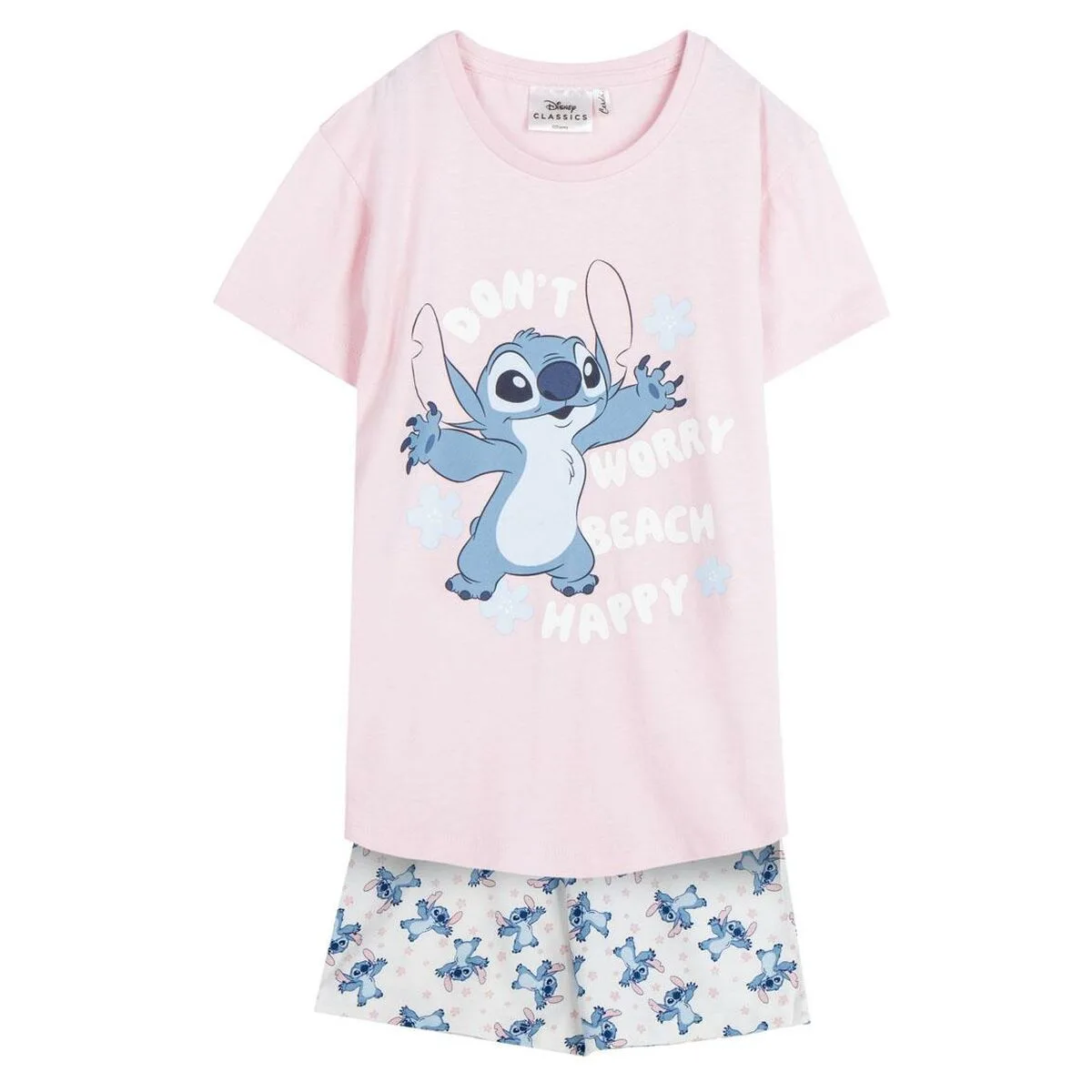 PIJAMA INFANTIL STITCH ROSA