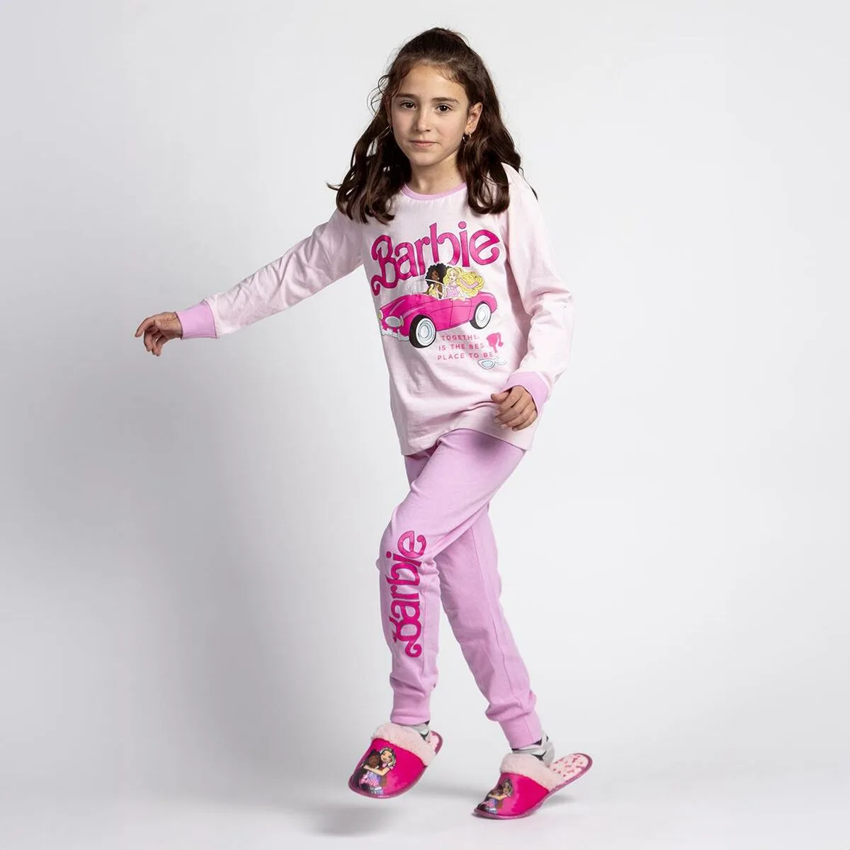 PIJAMA INFANTIL BARBIE ROSA