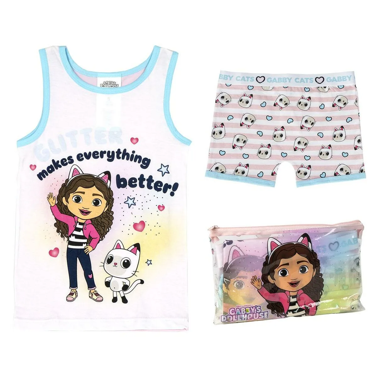 PIJAMA INFANTIL GABBY'S DOLLHOUSE ROSA