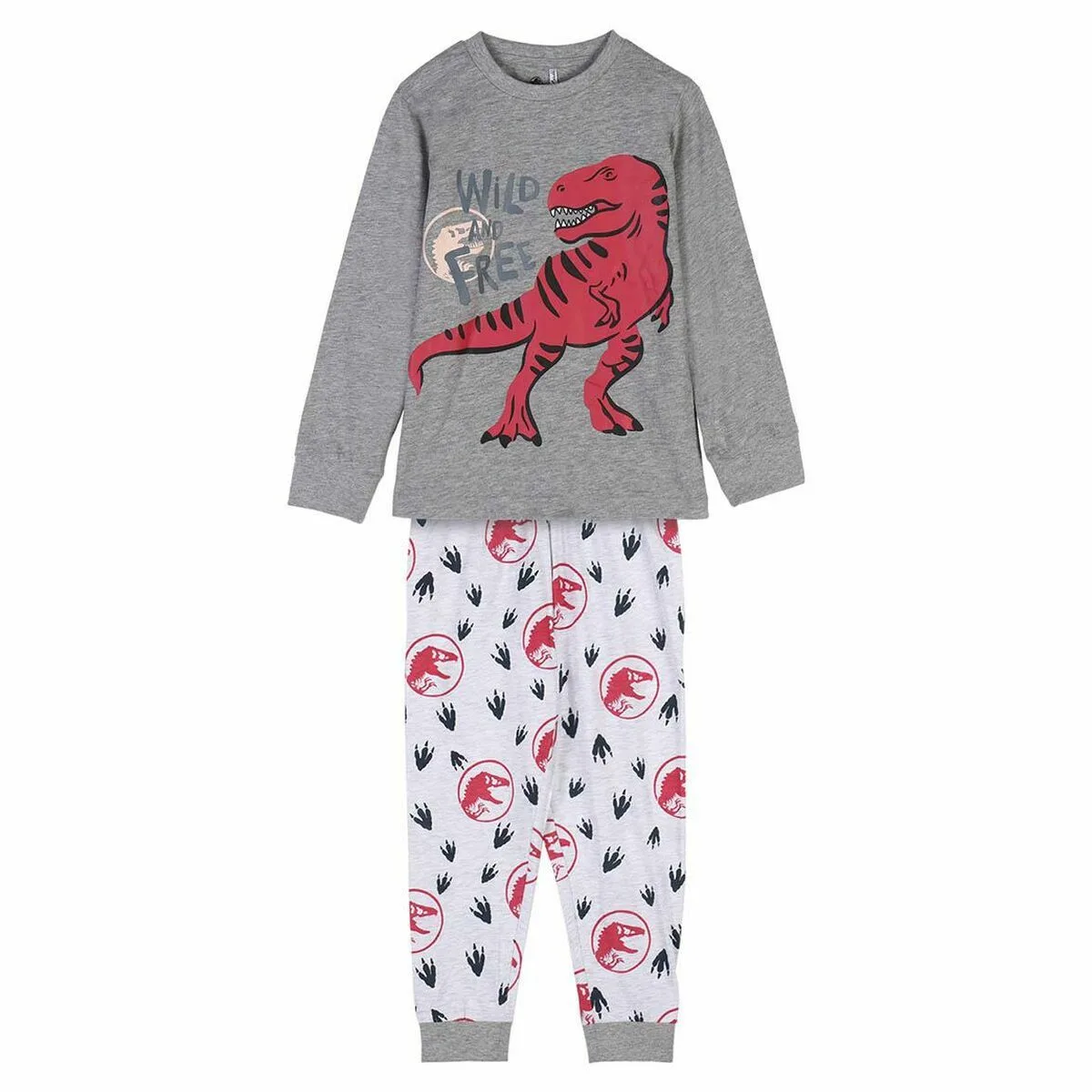 PIJAMA INFANTIL JURASSIC PARK GRIS
