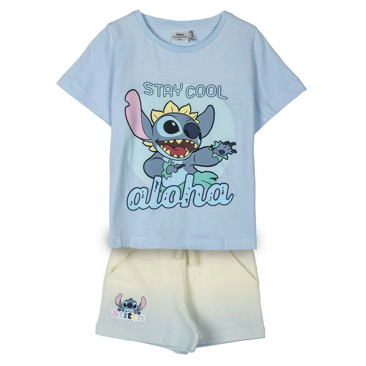 CONJUNTO DE ROPA STITCH AZUL CLARO