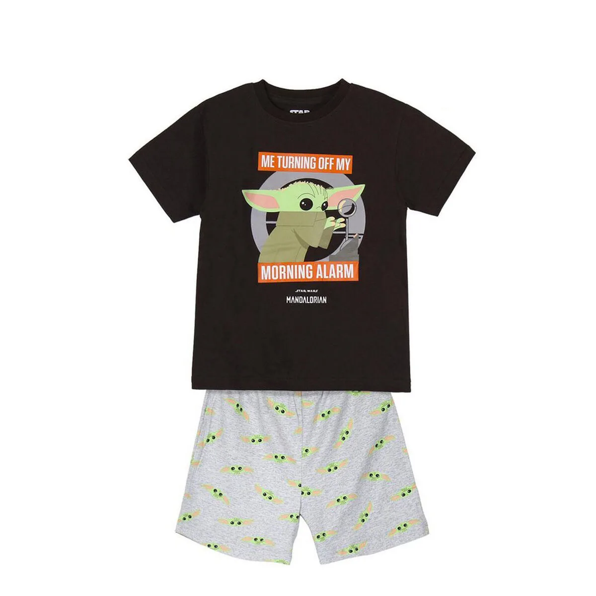 PIJAMA INFANTIL THE MANDALORIAN MARRÓN INFANTIL