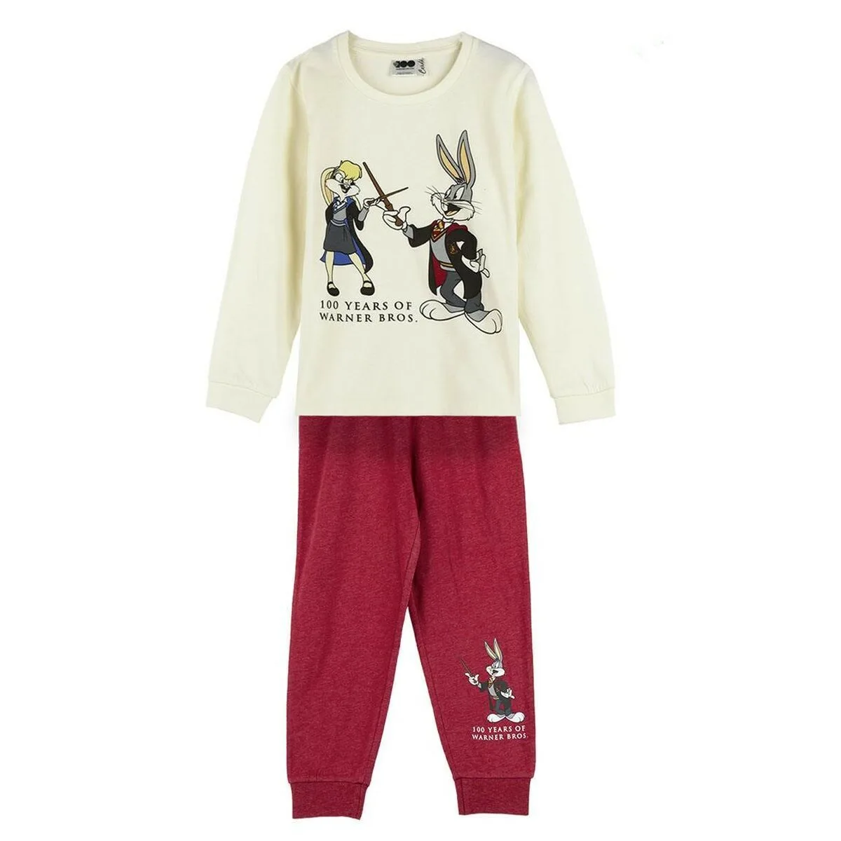 PIJAMA INFANTIL WARNER BROS ROJO BEIGE