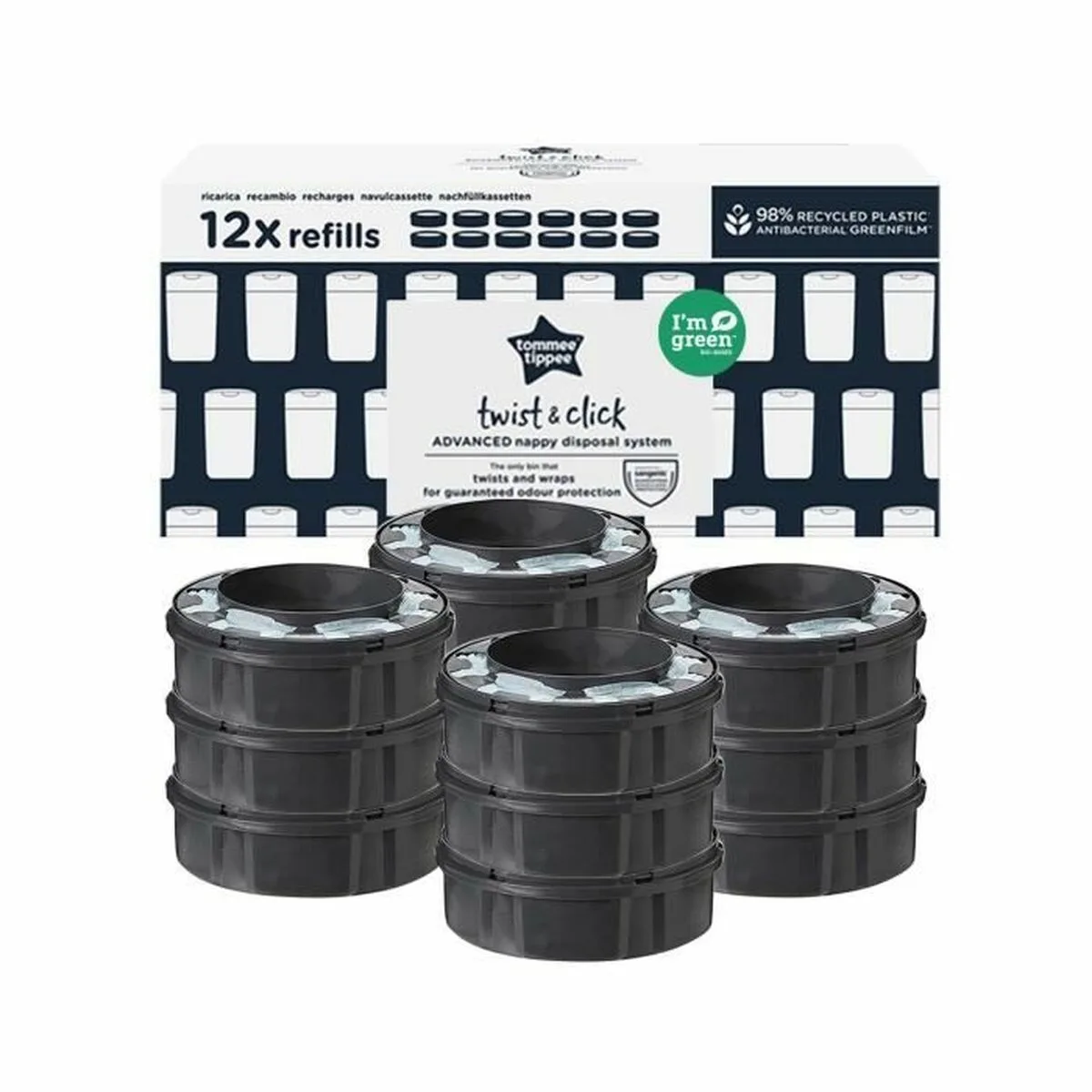 RECAMBIO TOMMEE TIPPEE TWIST & CLICK 12 UNIDADES