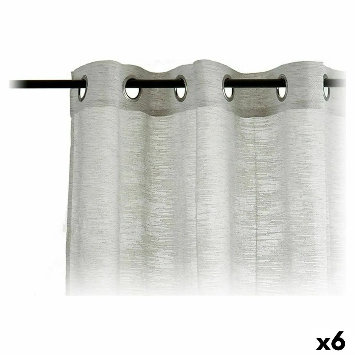 CORTINAS 140 X 260 CM GRIS (6 UNIDADES)