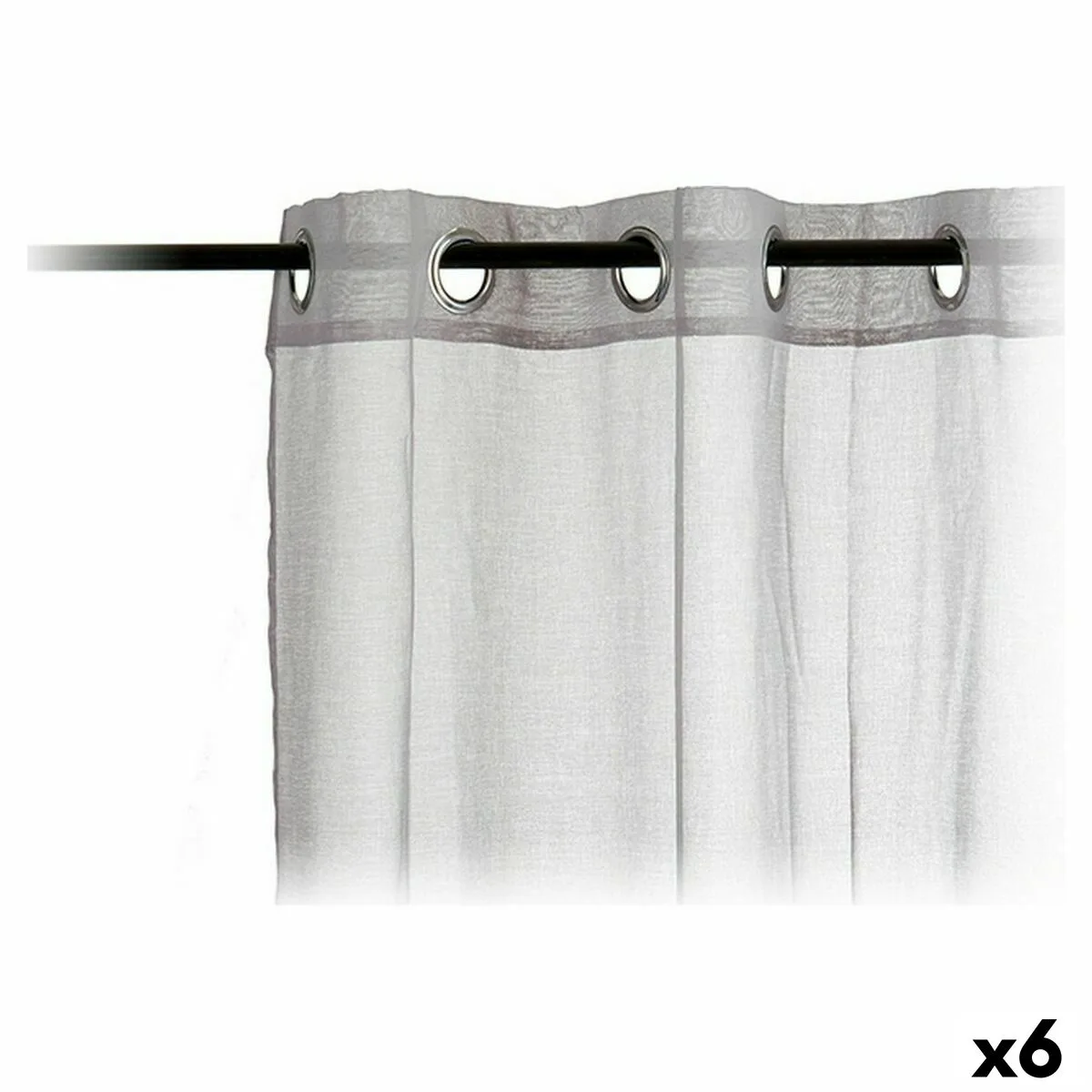 CORTINAS 140 X 260 CM GRIS CLARO (6 UNIDADES)