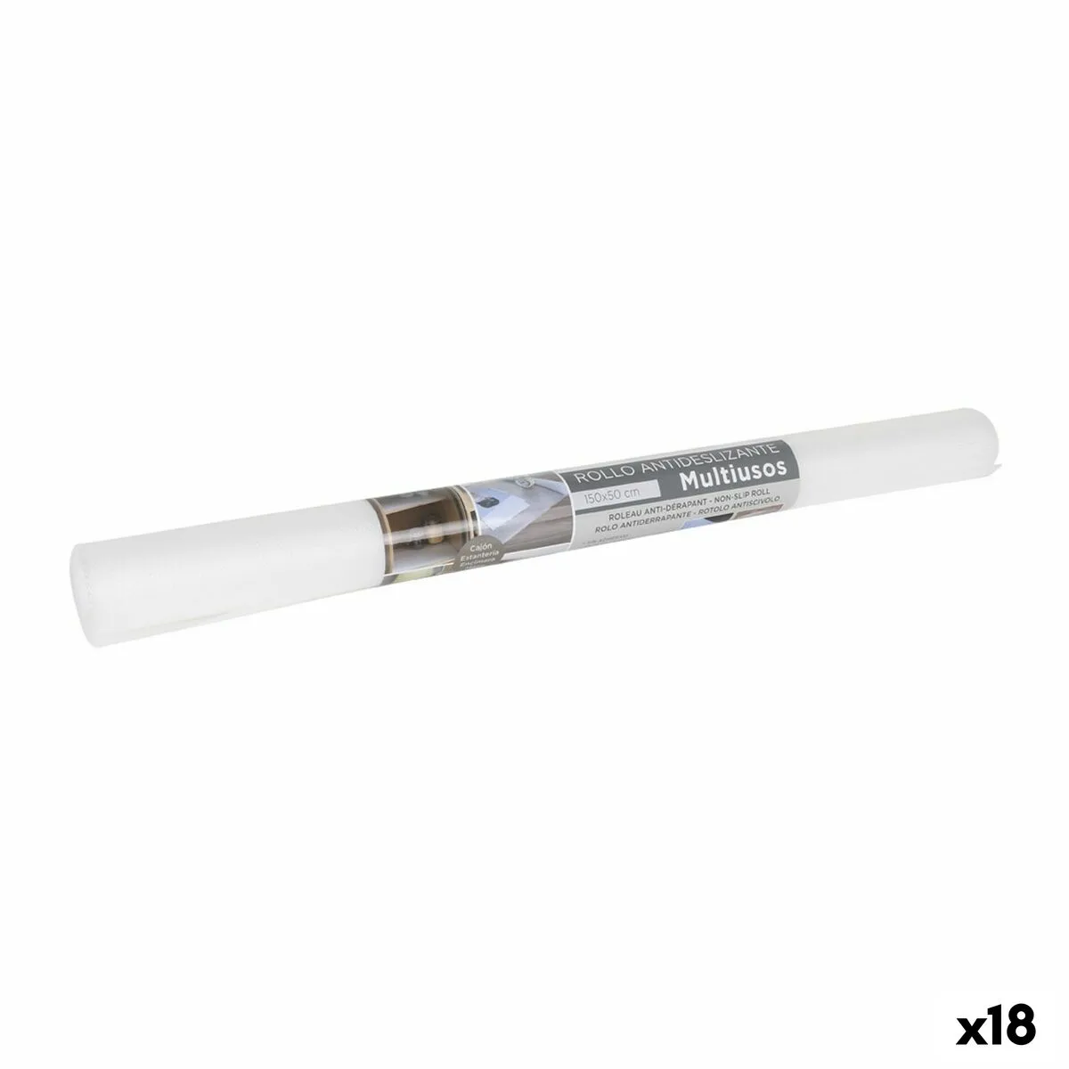 ROLLO DE MATERIAL ANTIDESLIZANTE CONFORTIME TRANSPARENTE 50 X 150 CM MULTIUSOS