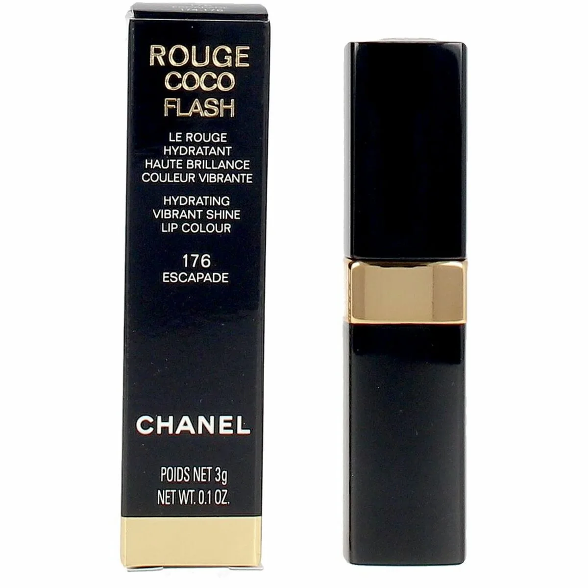 BARRA DE LABIOS CHANEL ROUGE COCO FLASH Nº 176 ESCAPADE 3 G