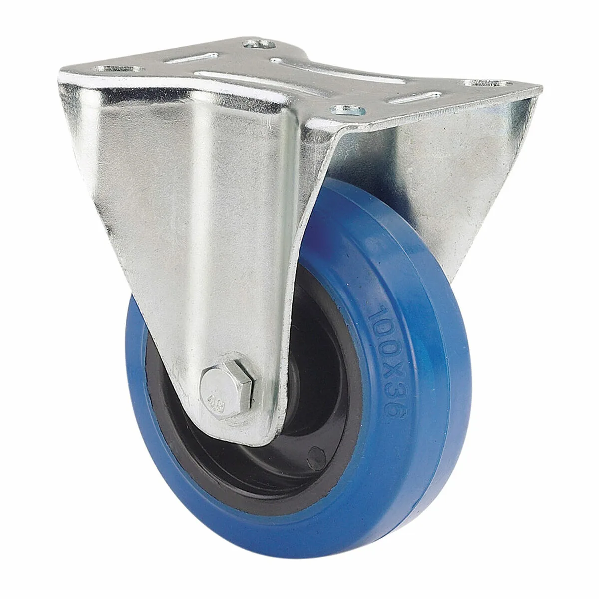 RUEDA RUEDAS ALEX AZUL GOMA POLIAMIX Ø 12,5 CM 130 KG