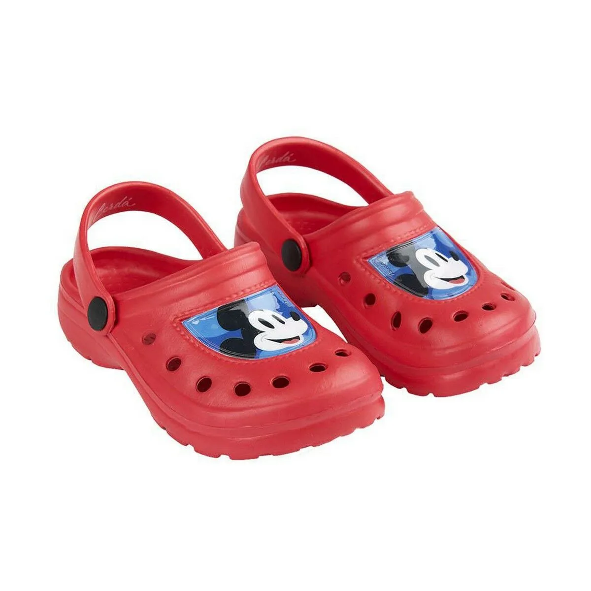 ZUECOS DE PLAYA MICKEY MOUSE ROJO