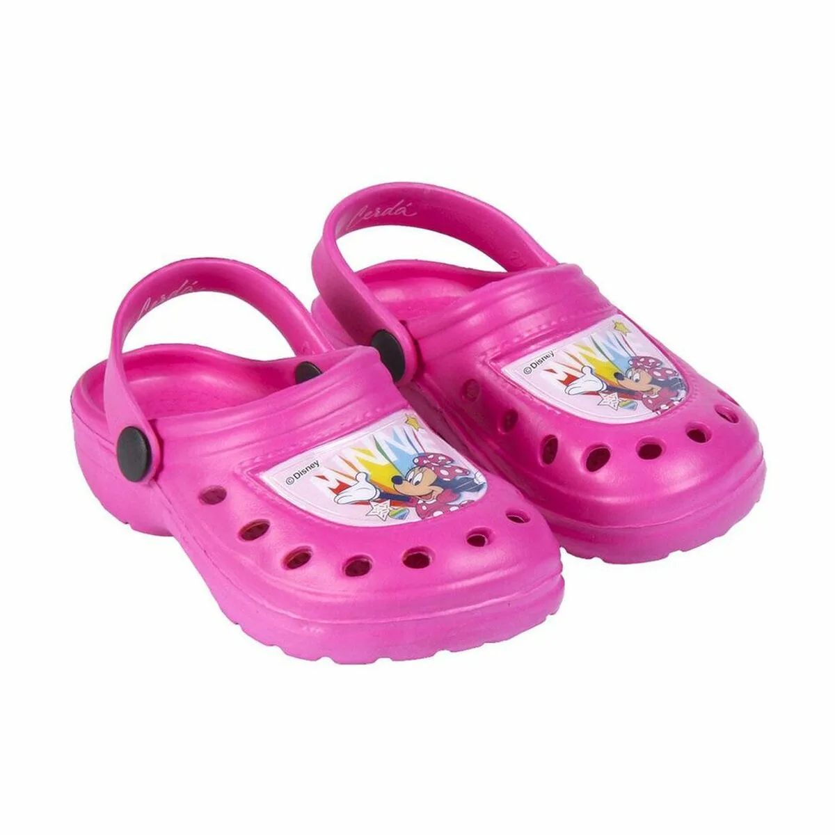 ZUECOS DE PLAYA MINNIE MOUSE FUCSIA