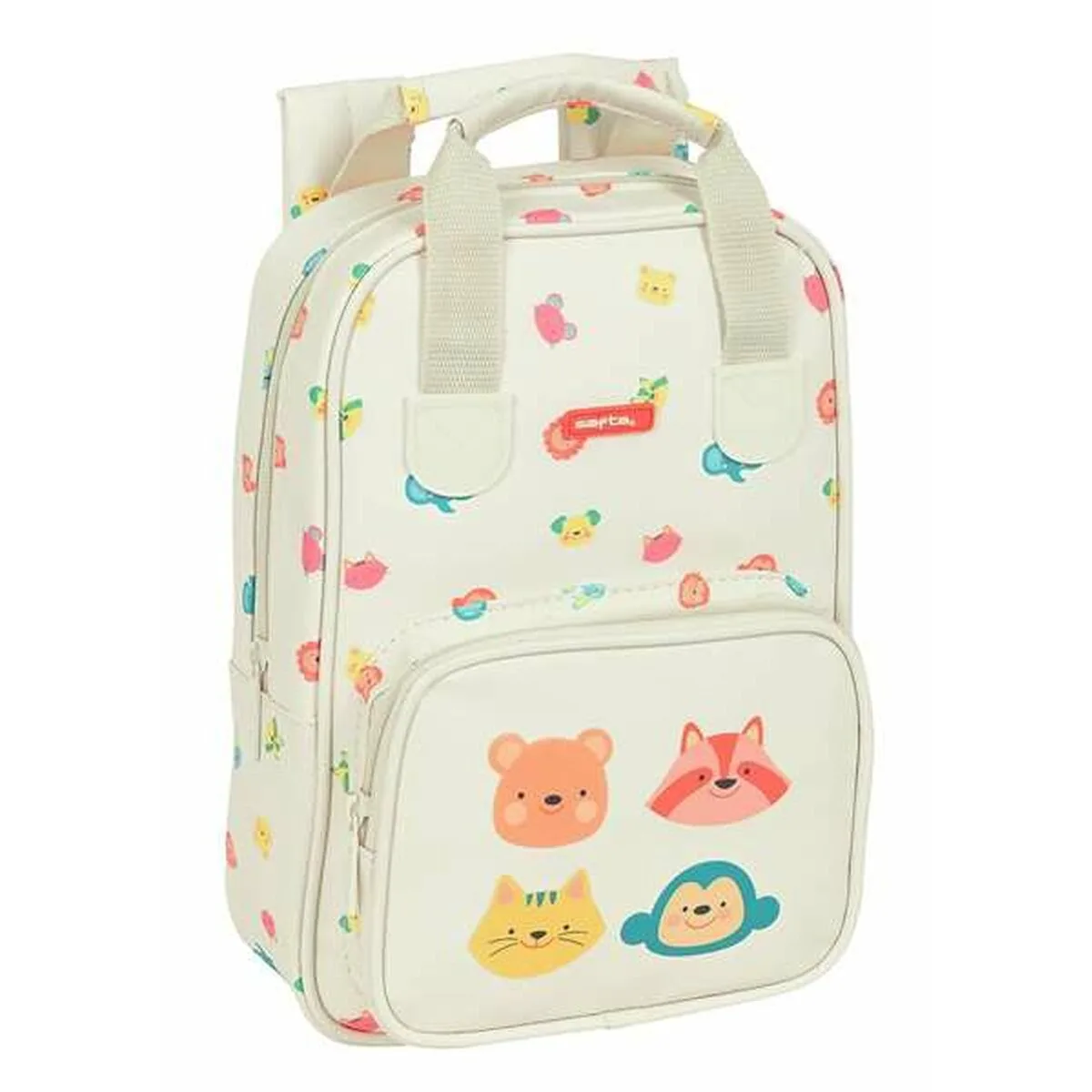 MOCHILA INFANTIL THE AVENGERS ANIMALS CREMA CON ASAS