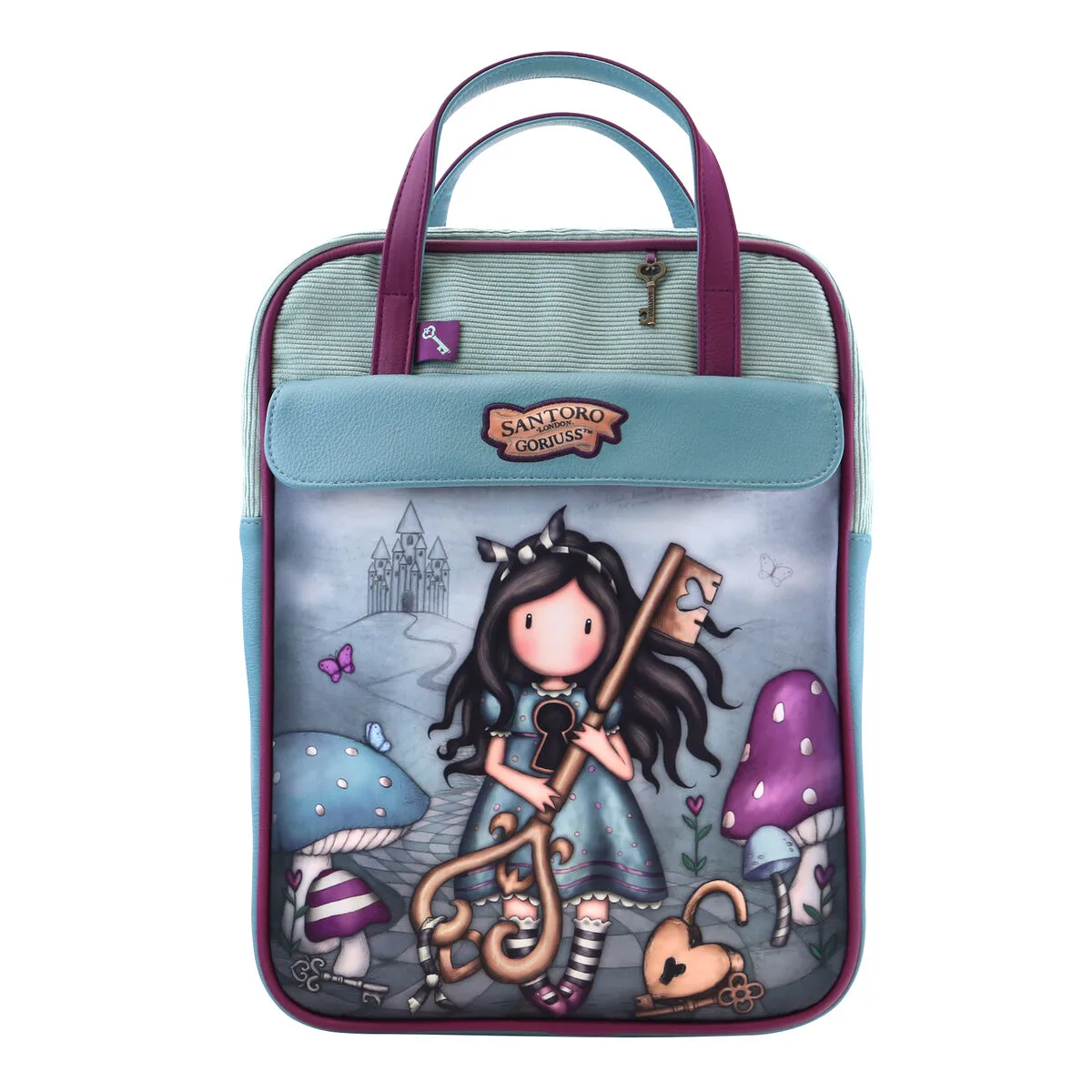 MOCHILA GORJUSS CURIOSITY GRIS VERDE (27 X 10 X 37 CM)