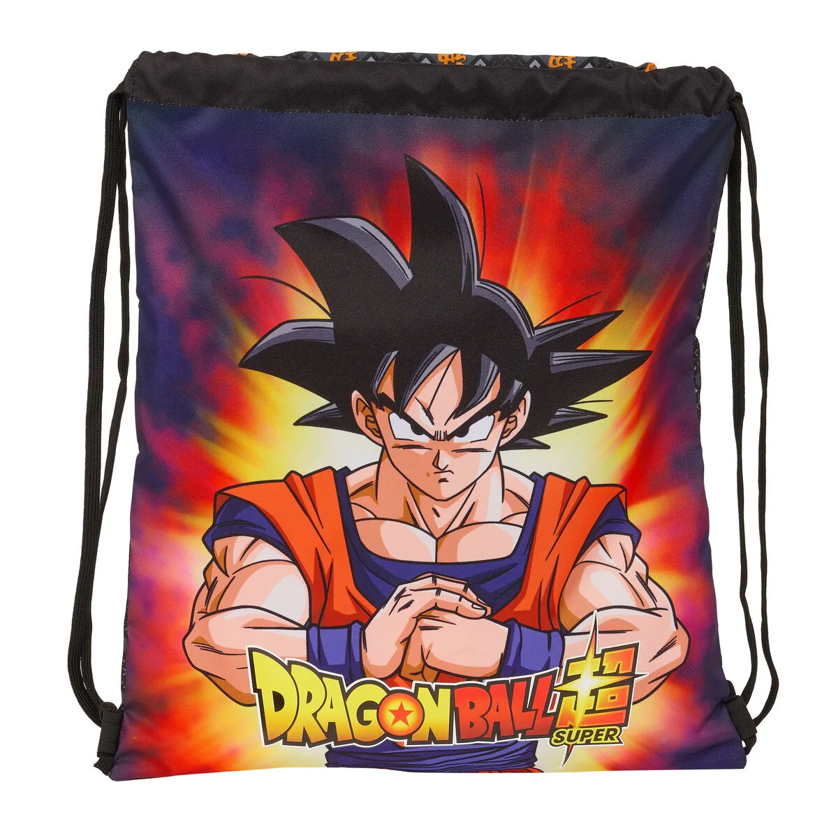 BOLSA MOCHILA CON CUERDAS DRAGON BALL NEGRO 35 X 40 X 1 CM