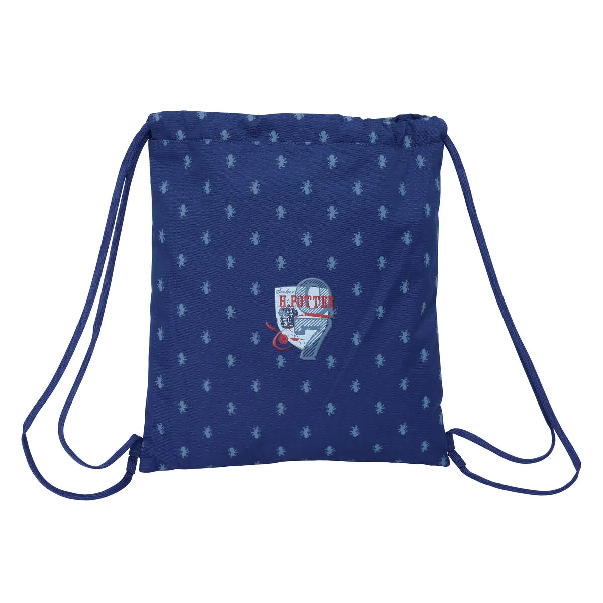 BOLSA MOCHILA CON CUERDAS HARRY POTTER CAPTAIN AZUL MARINO 35 X 40 X 1 CM