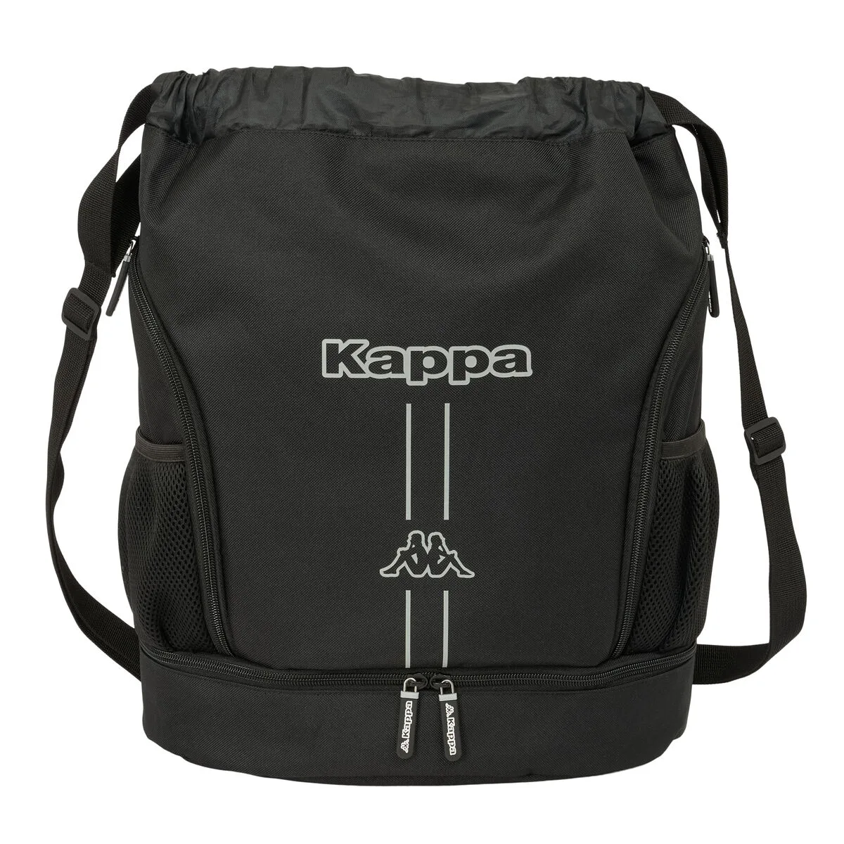 BOLSA MOCHILA CON CUERDAS KAPPA DARK NEGRO 35 X 40 X 1 CM