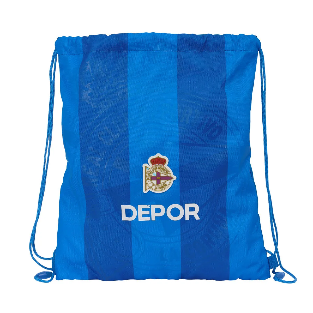 BOLSA MOCHILA CON CUERDAS R. C. DEPORTIVO DE LA CORUÑA AZUL 35 X 40 X 1 CM
