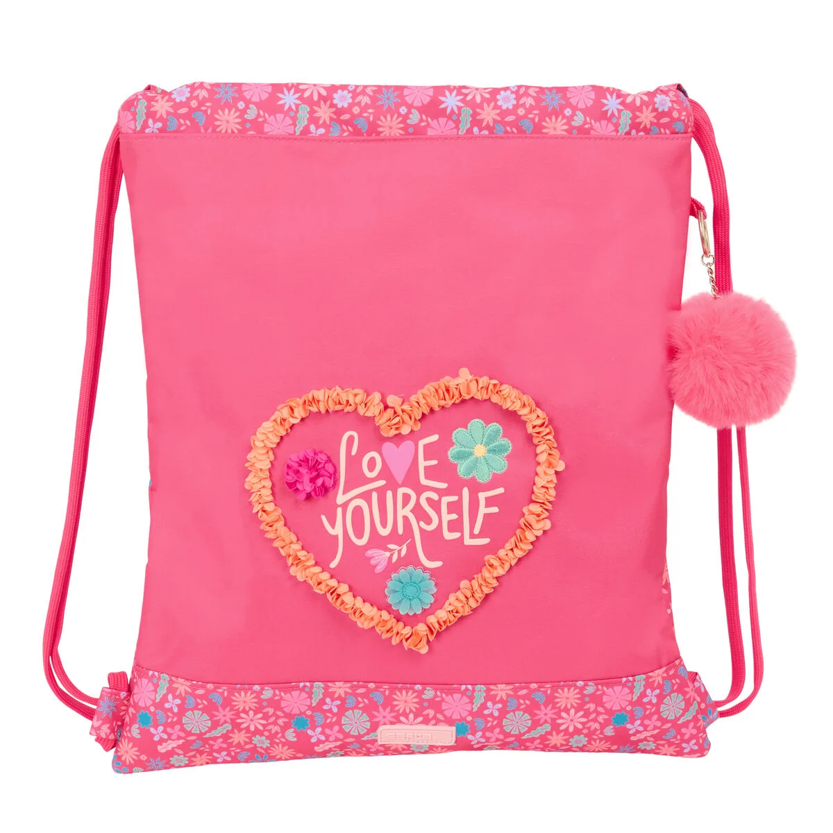 BOLSA MOCHILA CON CUERDAS SAFTA FEELING MULTICOLOR 35 X 40 X 1 CM