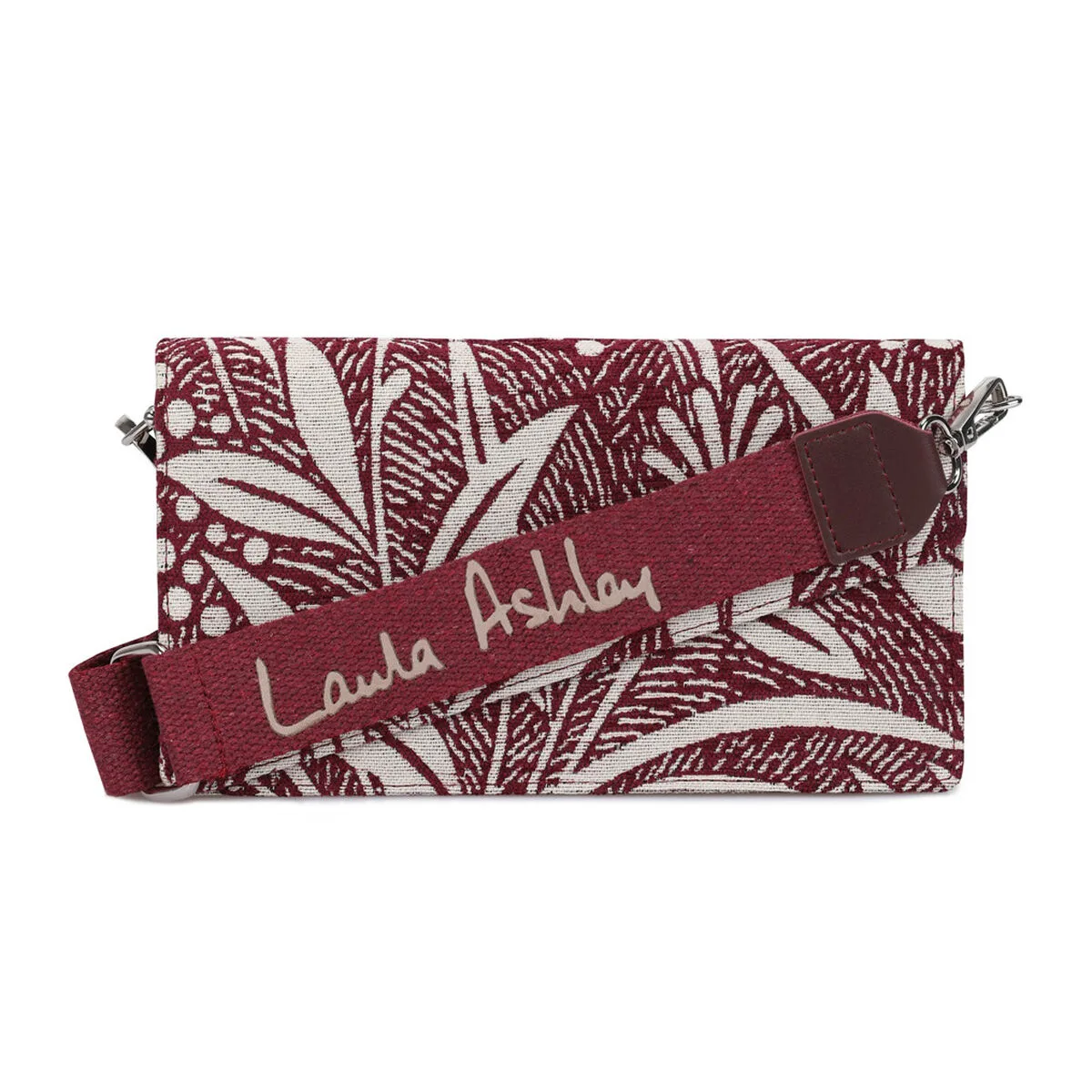 BOLSO MUJER LAURA ASHLEY CRESTON-FLOWER-CLARET-RED GRIS 24 X 13 X 3 CM