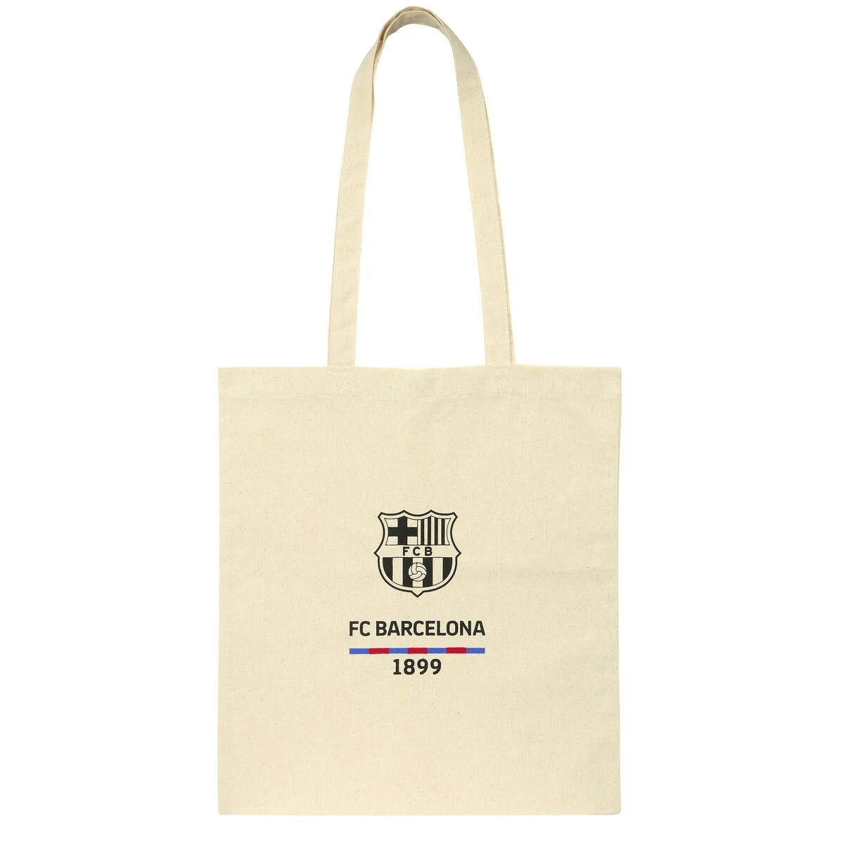 BOLSO F.C. BARCELONA BEIGE ALGODÓN