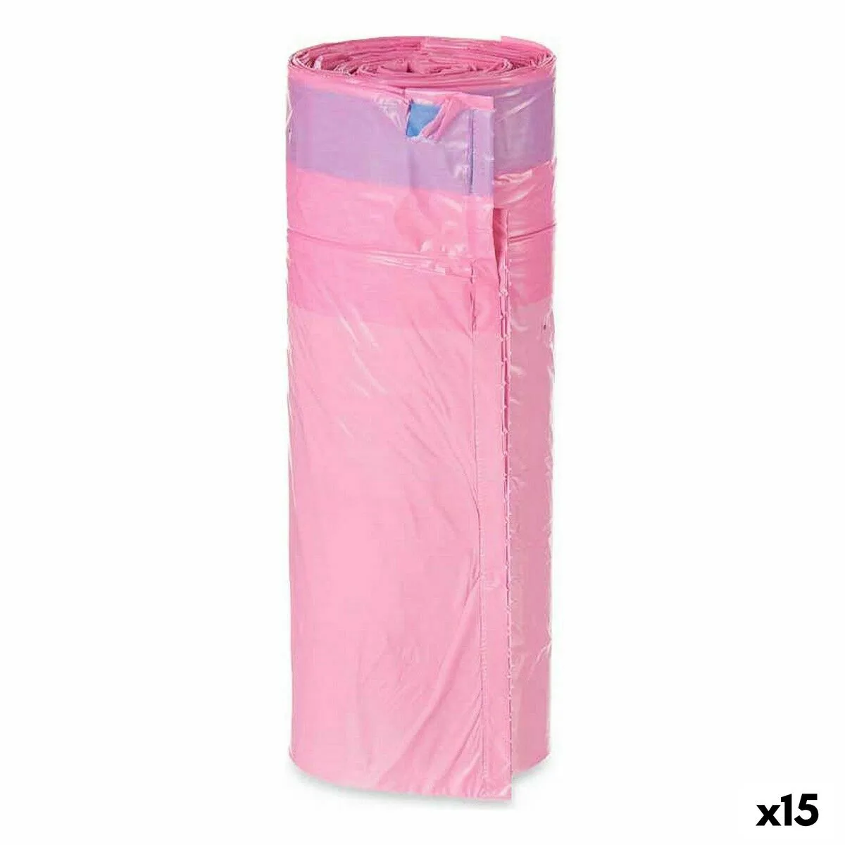 BOLSAS DE BASURA PERFUMADO AUTOCIERRE ROSA POLIETILENO 15 UNIDADES 30 L