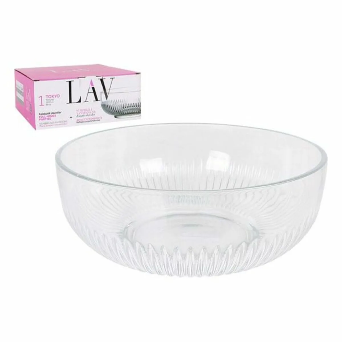 ENSALADERA LAV TOKYO CRISTAL TRANSPARENTE (2600 CC) (Ø 23 X 9,4 CM)