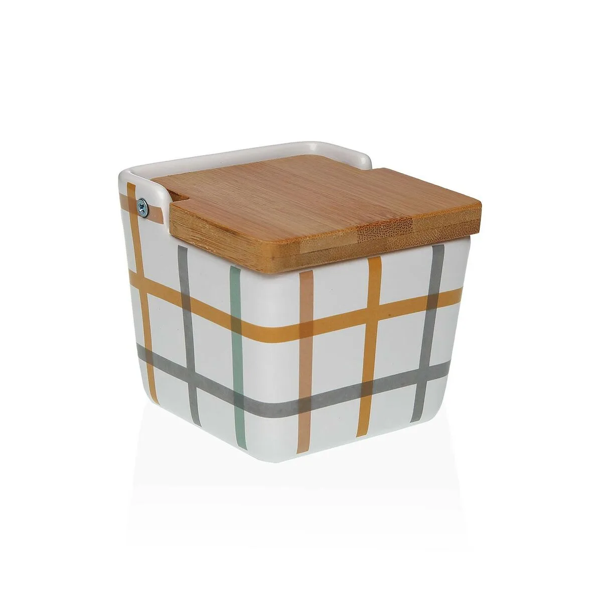 SALERO CON TAPA VERSA PETER CERÁMICA 8,8 X 8,5 X 8,8 CM