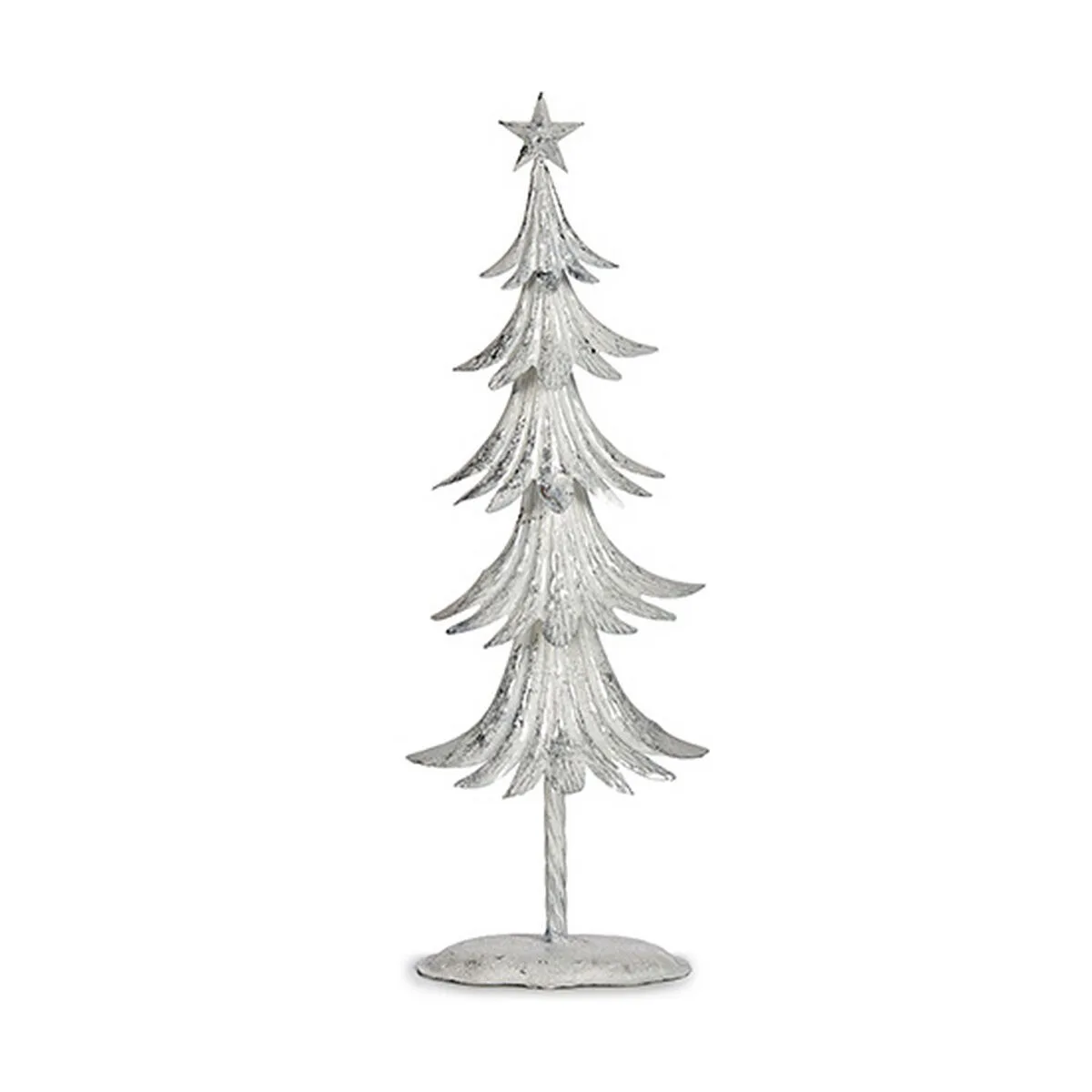 ÁRBOL DE NAVIDAD 17,5 X 50 X 11 CM METAL BLANCO