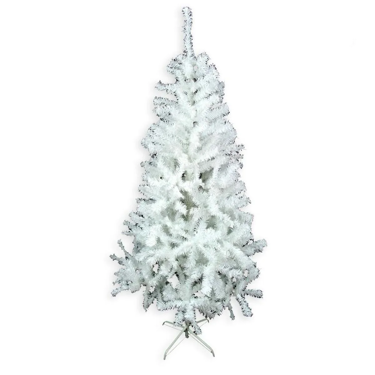 ÁRBOL DE NAVIDAD BLANCO PVC METAL POLIETILENO 110 X 110 X 210 CM
