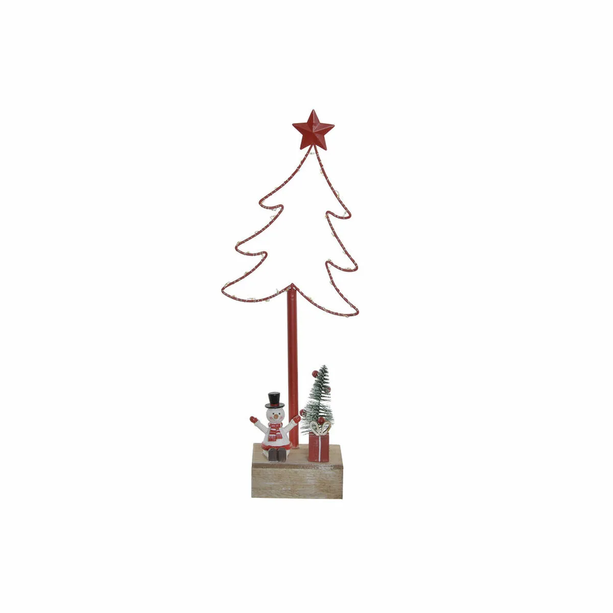 ÁRBOL DE NAVIDAD DKD HOME DECOR METAL LED (15 X 7 X 38 CM)
