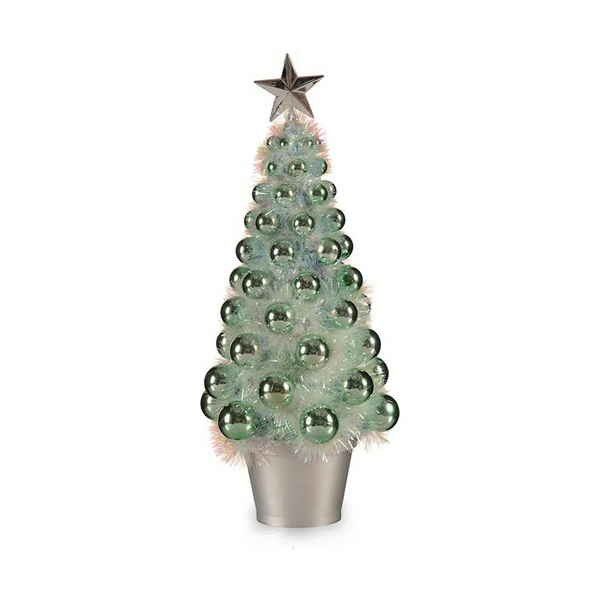 ÁRBOL DE NAVIDAD KRIST+ 18CH307/IRIDESCENT VERDE POLIPROPILENO PLÁSTICO IRIDISCENTE 16 X 37,5 X 16 CM