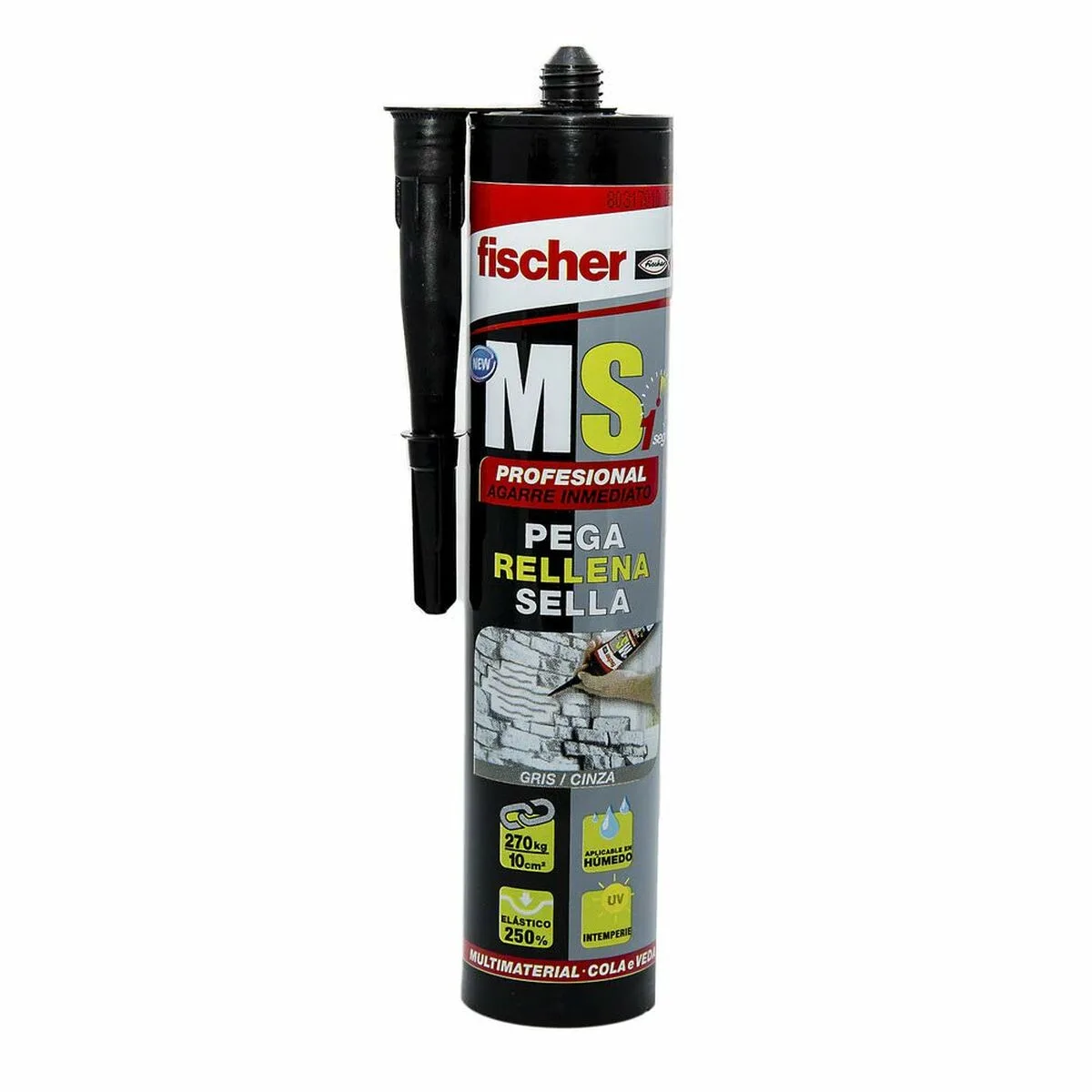 SELLADOR/ADHESIVO FISCHER MS GRIS 290 ML