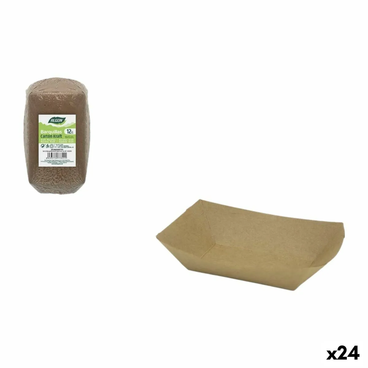 SET DE PLATOS ALGON 16 X 12 X 4 CM 12 PIEZAS (24 UNIDADES)