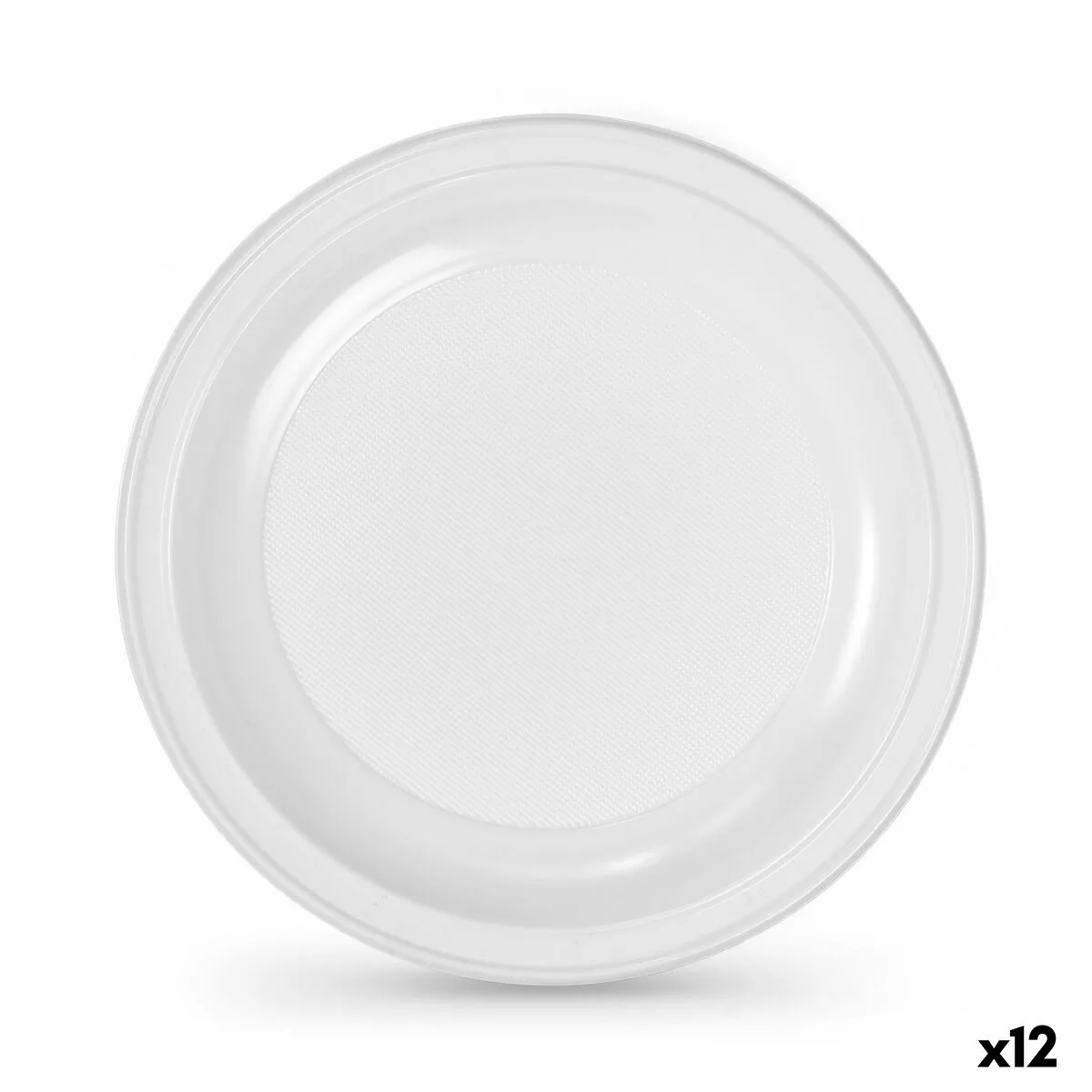 SET DE PLATOS ALGON PLÁSTICO 22 CM 25 PIEZAS (12 UNIDADES)