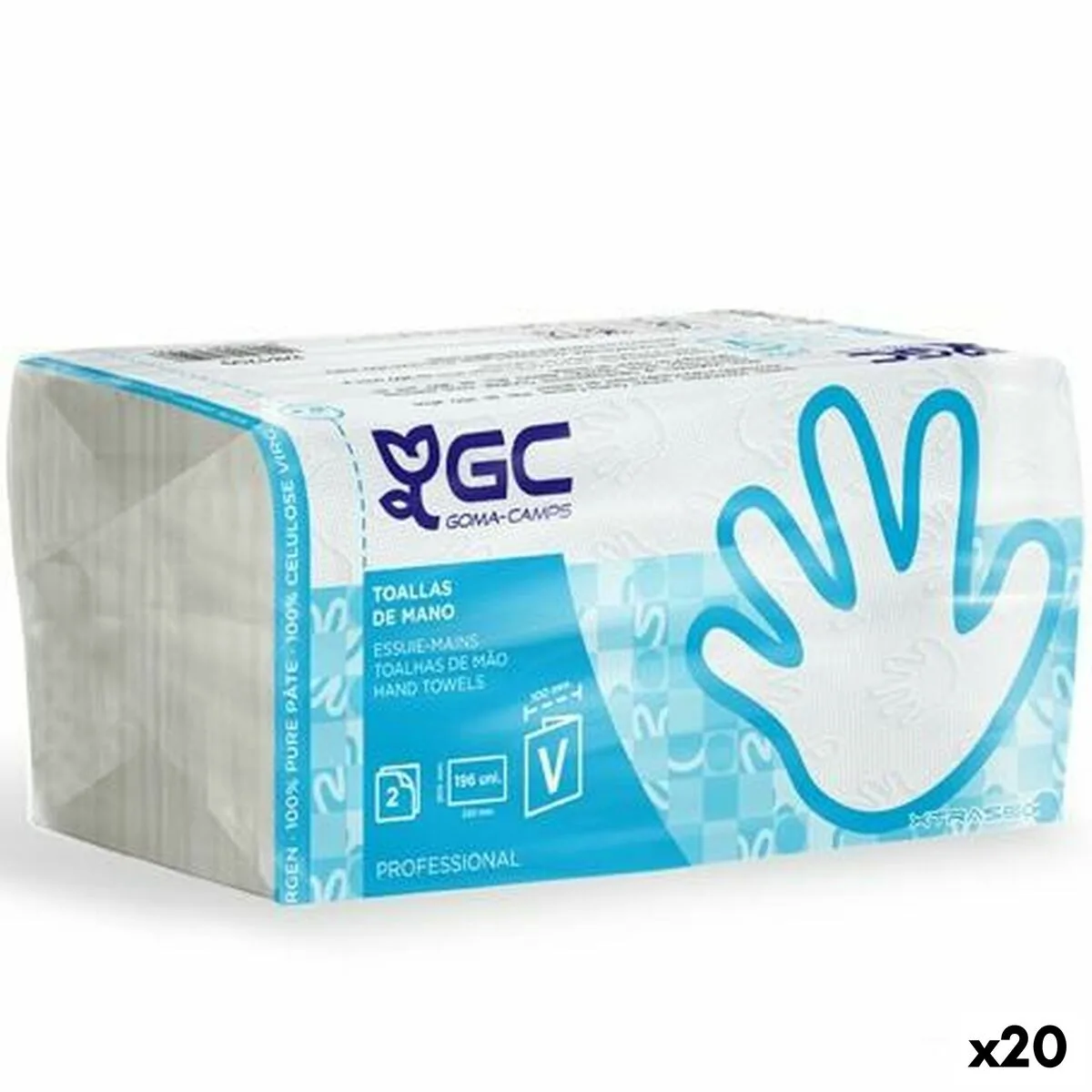 TOALLA DESECHABLE GC XTRASEC C3920 BLANCO 196 PIEZAS 20 UNIDADES