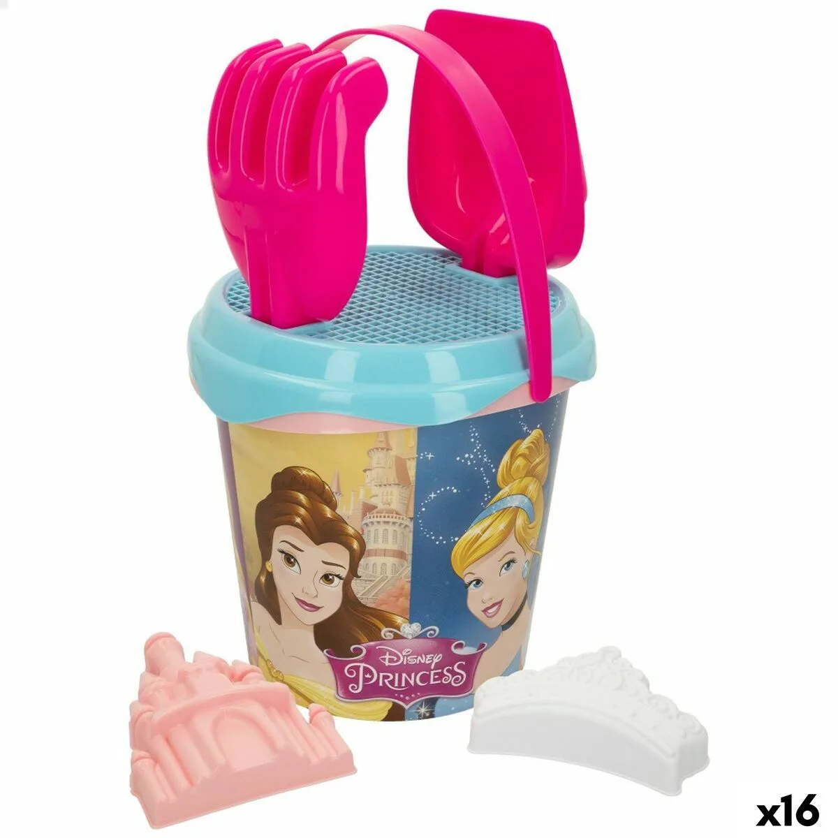 SET DE JUGUETES DE PLAYA PRINCESSES DISNEY Ø 18 CM (16 UNIDADES)