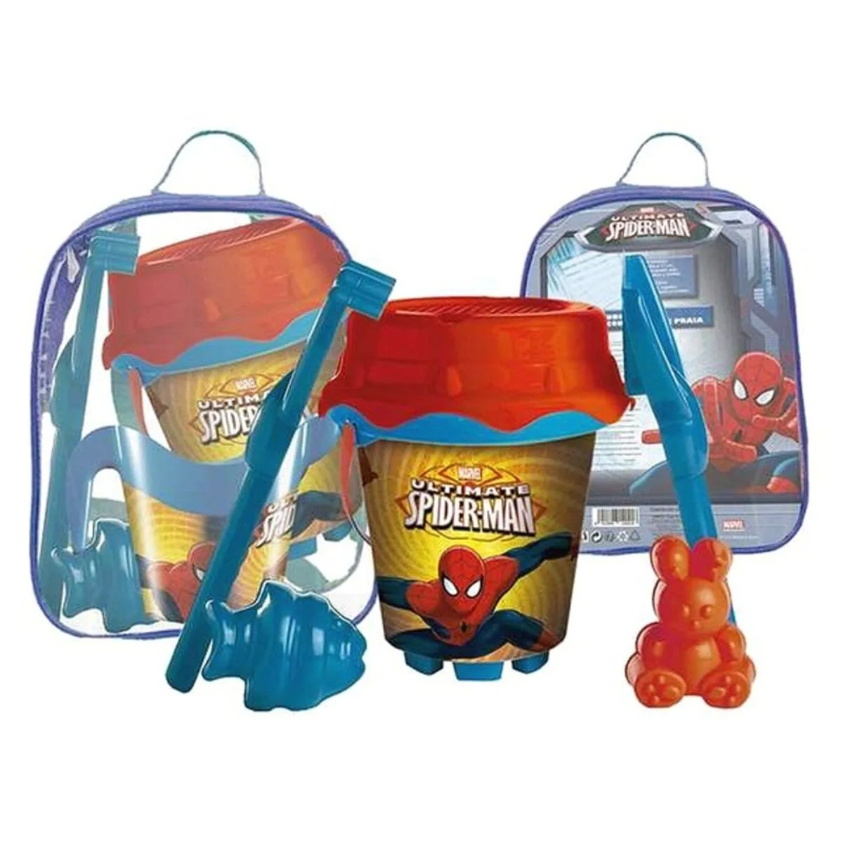SET DE JUGUETES DE PLAYA SPIDERMAN (7 PCS) MULTICOLOR